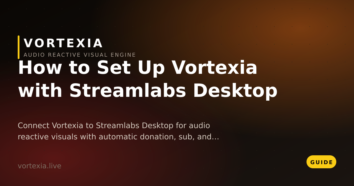 How to Use Vortexia with Streamlabs Desktop | Vortexia